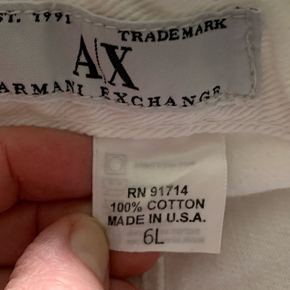 Armani Exchange A/X white jeans size 6 - Picture 5 of 9